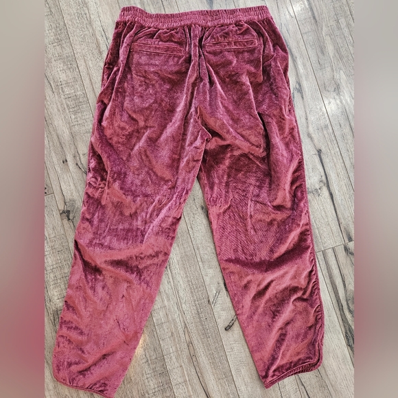 Women’s Madewell Track Trousers in Velvet, Size Medium Red Raspberry - Picture 6 of 8
